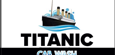 titanic car wash logo